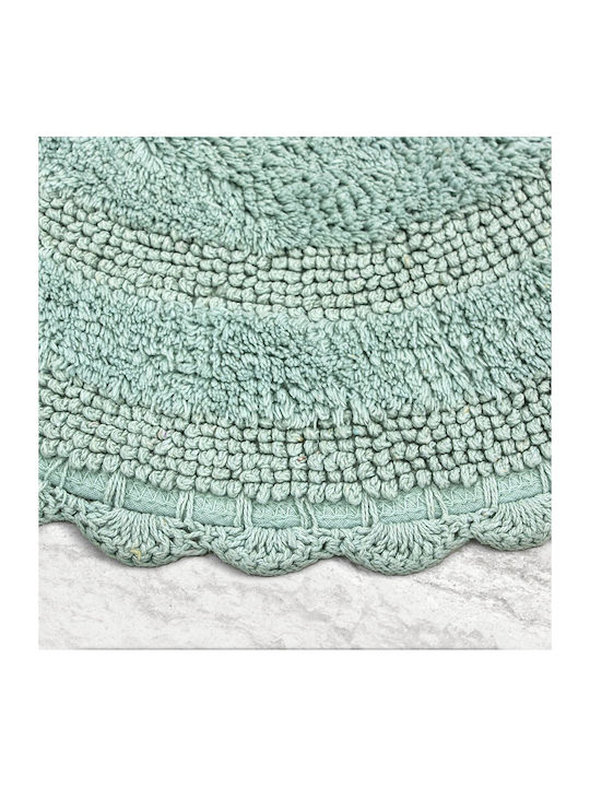 Lino Home Πατάκι Μπάνιου Βαμβακερό Οβάλ Libata 2500000786 Mint 50x80εκ.