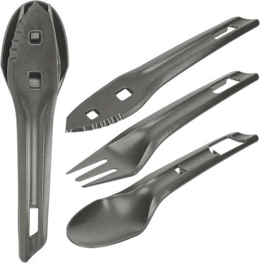 Mil-Tec Camping Cooking Utensils Set Spoon Knife Fork for Camping 3 pcs