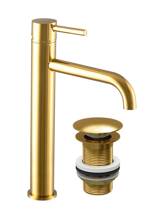 Granitan Retro Waschbeckenarmatur Groß Gold