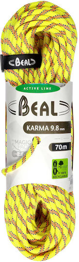 Beal Karma BC098K.70.Y Kletterseil mit Länge 70m Gelb