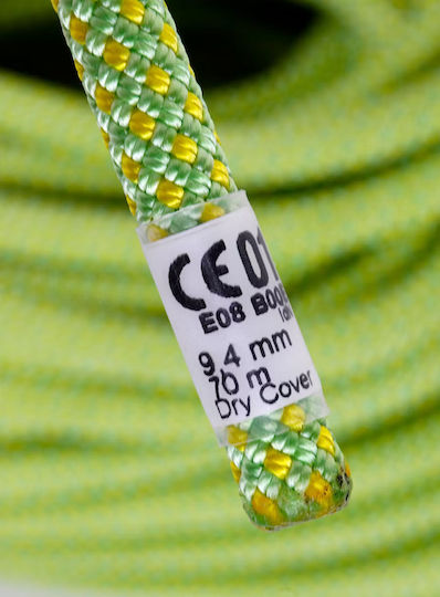 Beal Stinger 9.4mm Dry Cover 70m Anis Climbing Rope