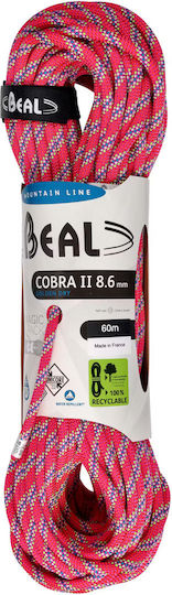 Beal Cobra Ii BC086C.60GD.F Dynamic Cord de escaladă cu lungimea de 60m Roz