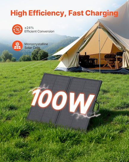Vevor ZDDKTYNB1100BEZX3001V2 Monocrystalline Solar Panel 100W