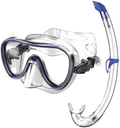 Seac Mască De Scufundare Din Silicon Cu Snorkel Salina Neagră