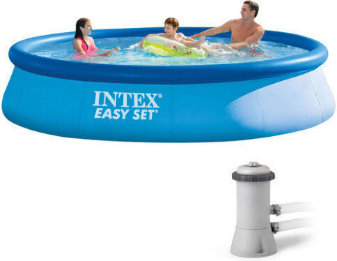 Intex Easy Set Piscină Rotundă 5620lt Gonflabilă 366x76cm Albastră