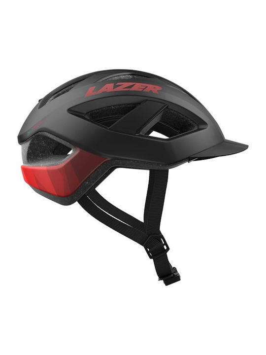 Lazer Cameleon Fahrradhelm Berg mit LED Licht Matte Black/Red