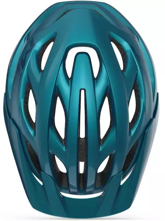 MET Veleno Κράνος Ποδηλάτου Βουνού Teal Metallic Blue Glossy