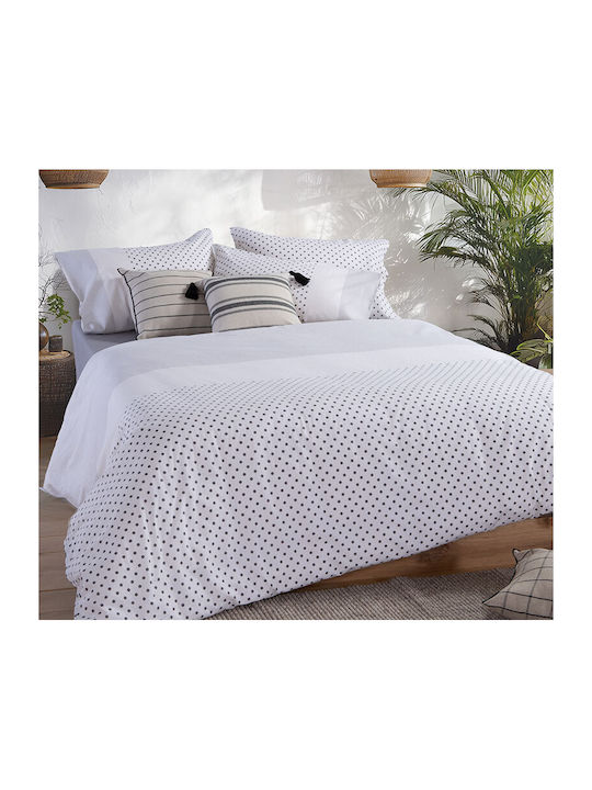 Nef-Nef Homeware Donter Bettlaken mit 2 Kopfkissenbezügen Super-Doppel mit Gummibettlaken 170x270+35cm Ecru (3 Stück)