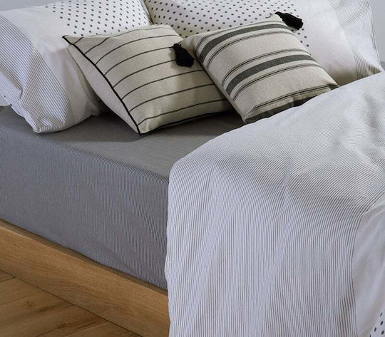 Nef-Nef Homeware Donter Σετ Σεντόνια King Size με Λάστιχο 270x270+35εκ. Εκρού (4τμχ)