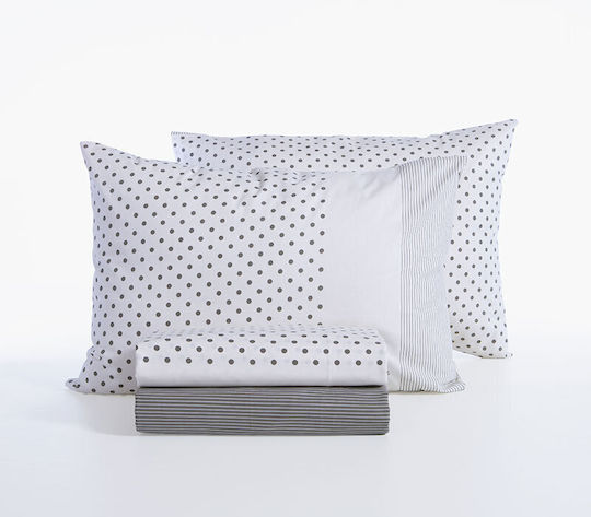 Nef-Nef Homeware Donter Σετ Σεντόνια King Size με Λάστιχο 270x270+35εκ. Εκρού (4τμχ)