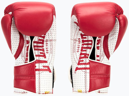 Everlast 1910 Classic Sparring Boxing Gloves Leather for Match Red