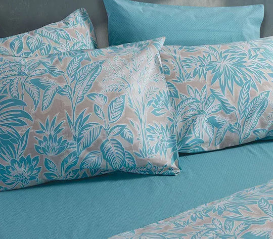 Nef-Nef Homeware Charisma Σετ King Size 4τμχ 270x270+35εκ. με Λάστιχο Μπλε