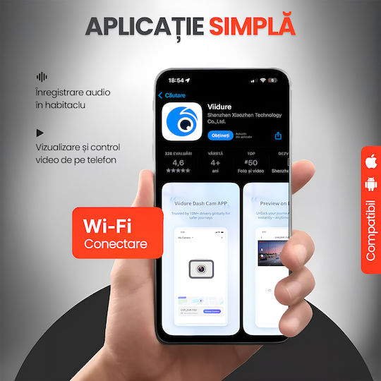 Σετ Κάμερα DVR Αυτοκινήτου 4K Wi-Fi & Κάμερα Οπισθοπορείας