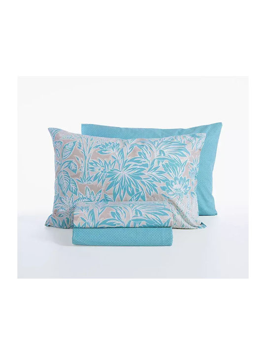 Nef-Nef Homeware Charisma Подредба Чаршафи King Size с Еластична Лента 240x270+35см Сини (4 Бройки)