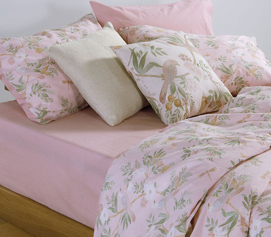 Nef-Nef Homeware Dreamel Подредба Чаршафи Кралица 240x270см Розови 4 Бройки