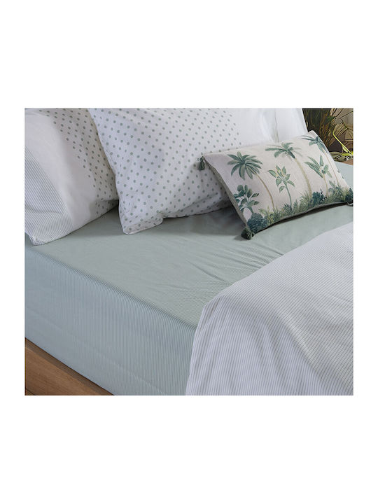 Nef-Nef Homeware Donter Bettlaken King Size mit Gummibettlaken 200x270+35cm Ecru (4 Stück)