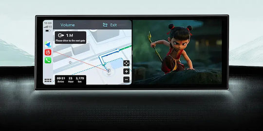 Ottocast Екран 11.4" Мултимедийен за Таблото на Автомобил с Apple CarPlay / Android Auto / Bluetooth / GPS