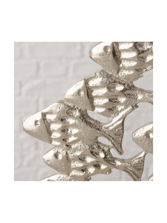 Flaire Fish Decor Din Nichel Suport Din Lemn Pești 25 Cm