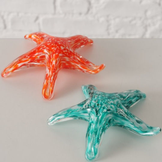 Starfish Decorative Glass Starfish 11 Cm Orange