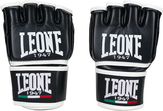 Leone Contact MMA Handschuhe aus Kunstleder Schwarz