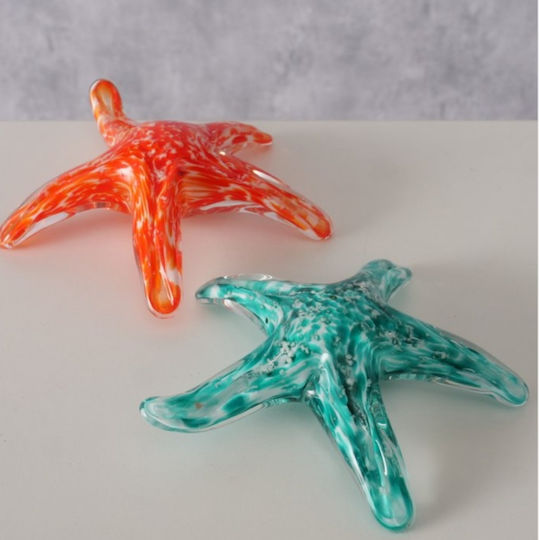 Starfish Decorative Glass Starfish 11 Cm Orange
