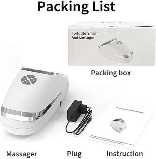 Portable Electric Foot Massage Device Heating 3 Different Programs White