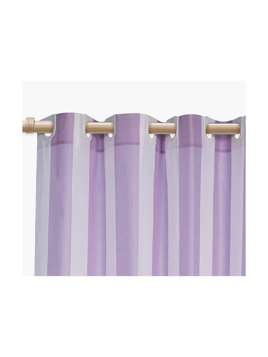 Nef-Nef Homeware Vertia Shower Curtain With Grommets 180x200cm Mauve