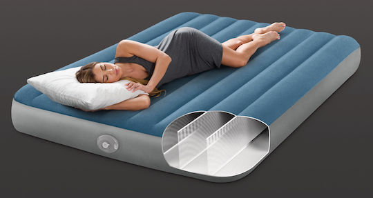 Intex Saltea Gonflabilă De Dormit Dublă Cu Pompă Integrată Prestige Downy 203x152x25cm