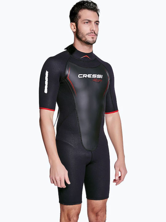 CressiSub Altum Wetsuit Playsuit with Zip Black Red 3mm