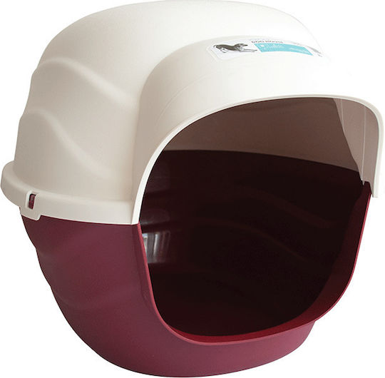 M-Pets Igloo Hundehaus Kunststoff Hundehütte Innenbereich Blau 71x100x67cm