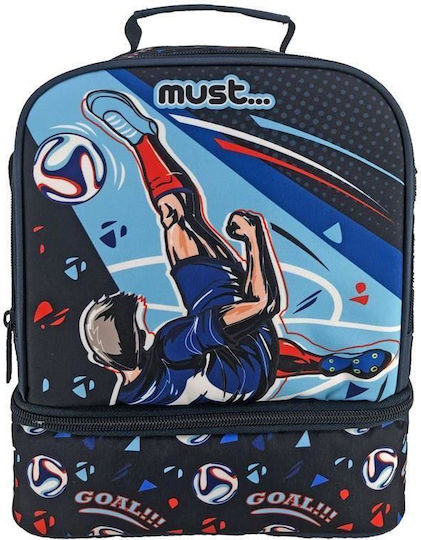 Must Team Yummy Geantă Izotermică Școlară Pentru Prânz 7 Litri Albastră Tematică Fotbal 22x16x28cm
