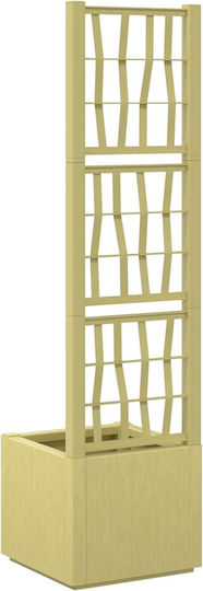 vidaXL Γλάστρα Πλαστική Πράσινο 36x36x140εκ.