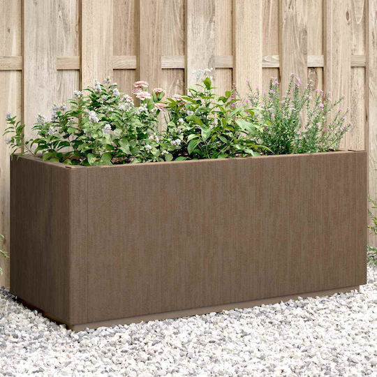 vidaXL Garden Flower Pot Plastic Brown 80x36x35cm