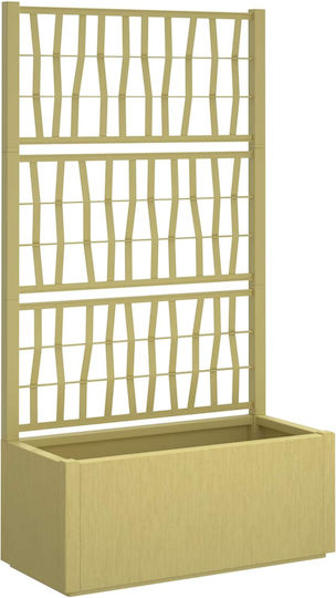 vidaXL Γλάστρα Πλαστική Πράσινο 80x36x140εκ.