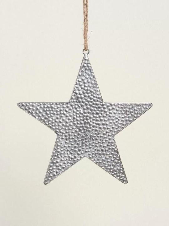 Beauty Home Metal Christmas Decorative Pendant Star White