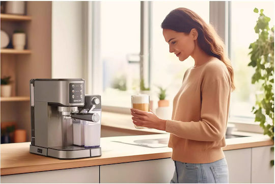 Sencor Mașină de Espresso 1350W Presiune 20bar pentru Cappuccino Argintie SES 4910SS