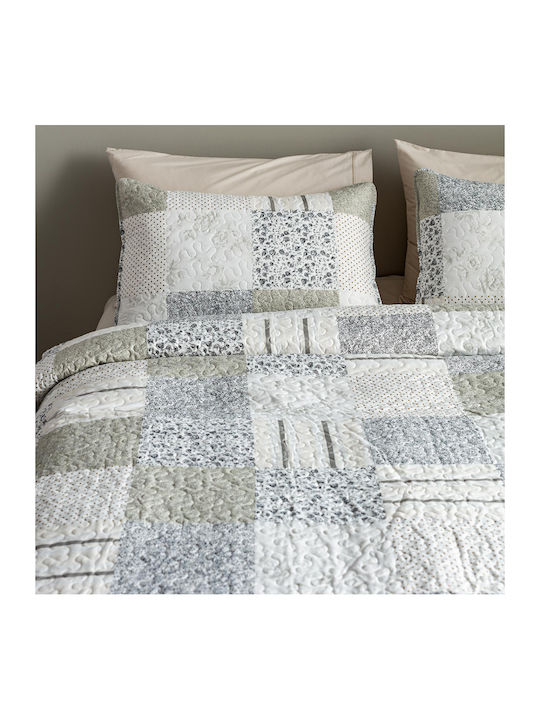Vesta Home Σετ Κουβερλί Υπέρδιπλο Microfiber Λευκό 220x230cm 3τμχ