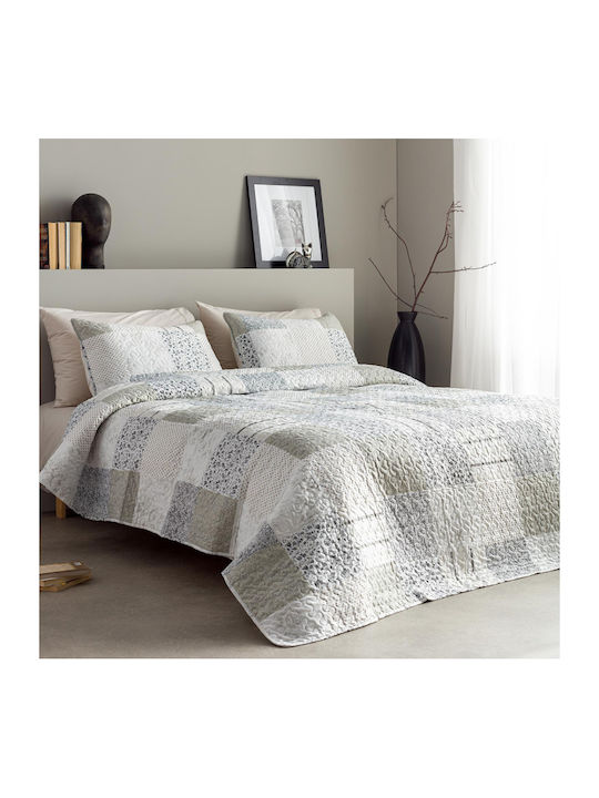 Vesta Home Σετ Κουβερλί Υπέρδιπλο Microfiber Λευκό 220x230cm 3τμχ