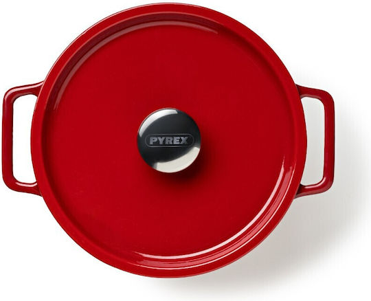 Pyrex Гърне Кръгло Метално Red 6.3лт 1бр