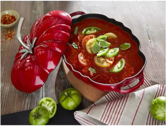 Staub Cocotte Tomato Special Edition Oval Cast Iron Dutch Oven 32.5x21cm 2.5lt