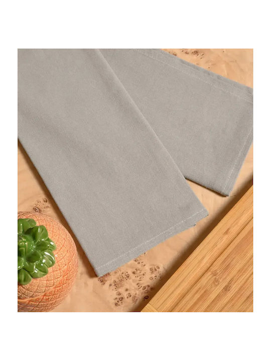 Melinen Towel from 100% Cotton in Gray Color 45x65cm 2pcs