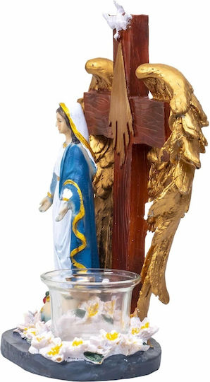 Resin Gedenkornament Jungfrau Maria Höhe 22cm Zts 8049