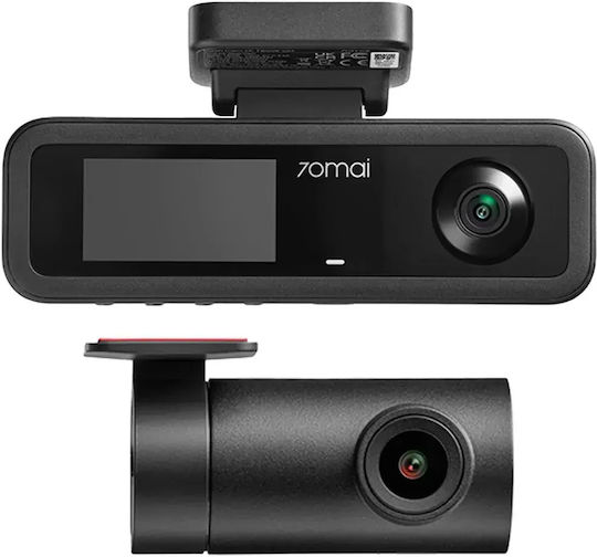 70Mai T400 Set Cameră DVR Auto 1440P cu Ecran 1.9" Wi-Fi GPS și Cameră Marșarier
