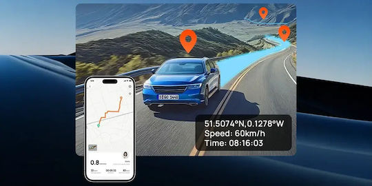 70Mai T400 Set Cameră DVR Auto 1440P cu Ecran 1.9" Wi-Fi GPS și Cameră Marșarier