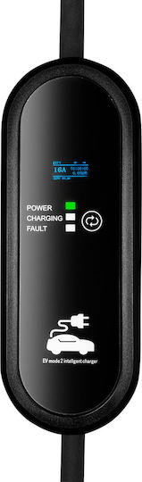 Akyga Φορητός Μονοφασικός Σταθμός Φόρτισης 3.8kW με Ενσωματωμένο Καλώδιο Type 2 (AK-EC-23)