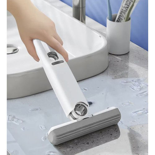 Zola Mop Multifuncțional Portabil Mini 2 Accesorii Funcție Stoarcere Absorbant Mâner Ergonomic 29 X 14.5 X 4 Cm