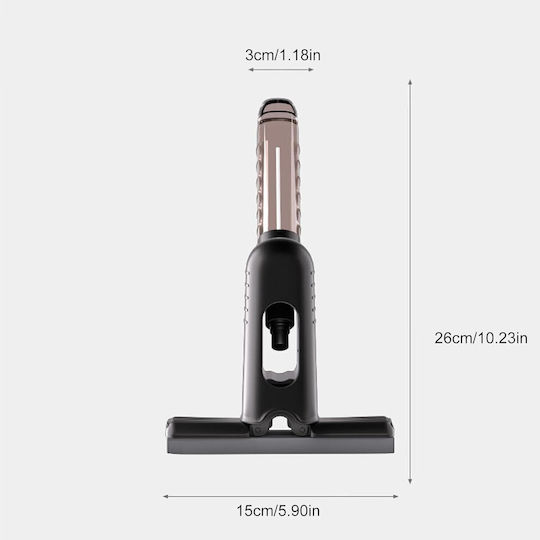 Mop Mini Portabil cu Pulverizator Multifuncțional cu Pulverizator Integrat Burete Detasabil Negru