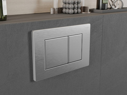 Mexen Fenix Flush Plate for Dual Flush Toilets Inox