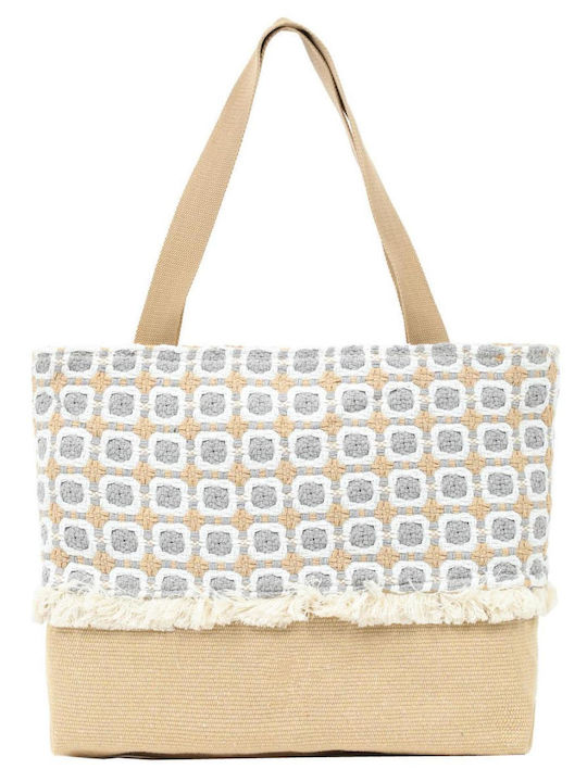 Doca Wicker Beach Bag Beige