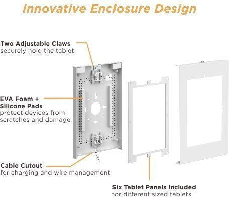 Brateck Suport Tablet de Pardoseală până la 9.7" în Culoare Albă